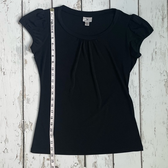 Worthington Black Short Sleeve Blouse - Picture 3 of 7